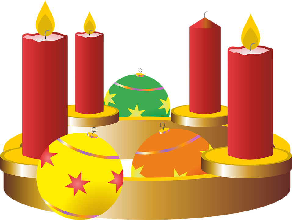 Third Advent Advent Wreath Advent Christmas Time - Corona Velas En Adviento (957x720)