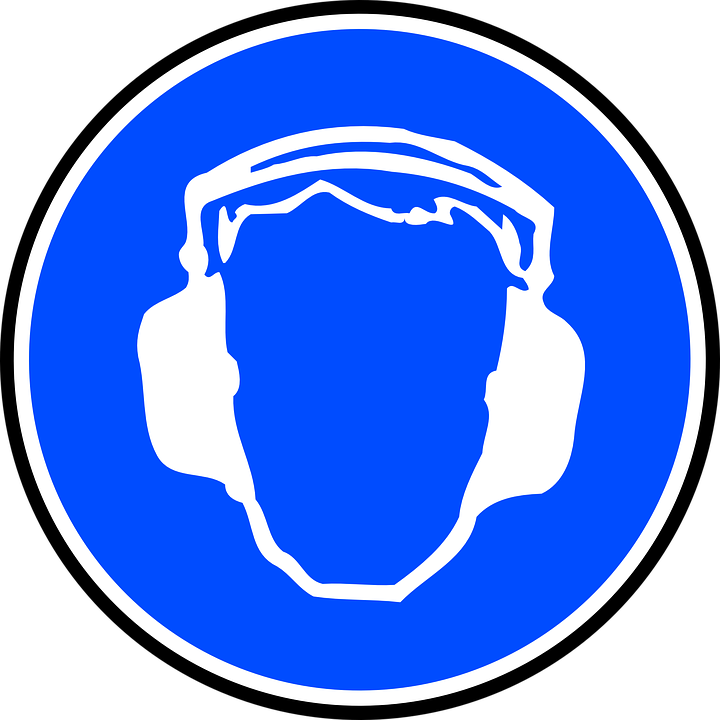 Sign, Blue, Symbol, Safety, Cartoon, Signs, Symbols - Safety Ear Plugs Sign (720x720)