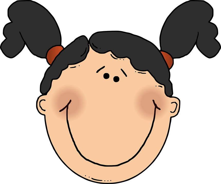 Girl Cartoon Clip Art - Girl Face Clip Art (861x720)