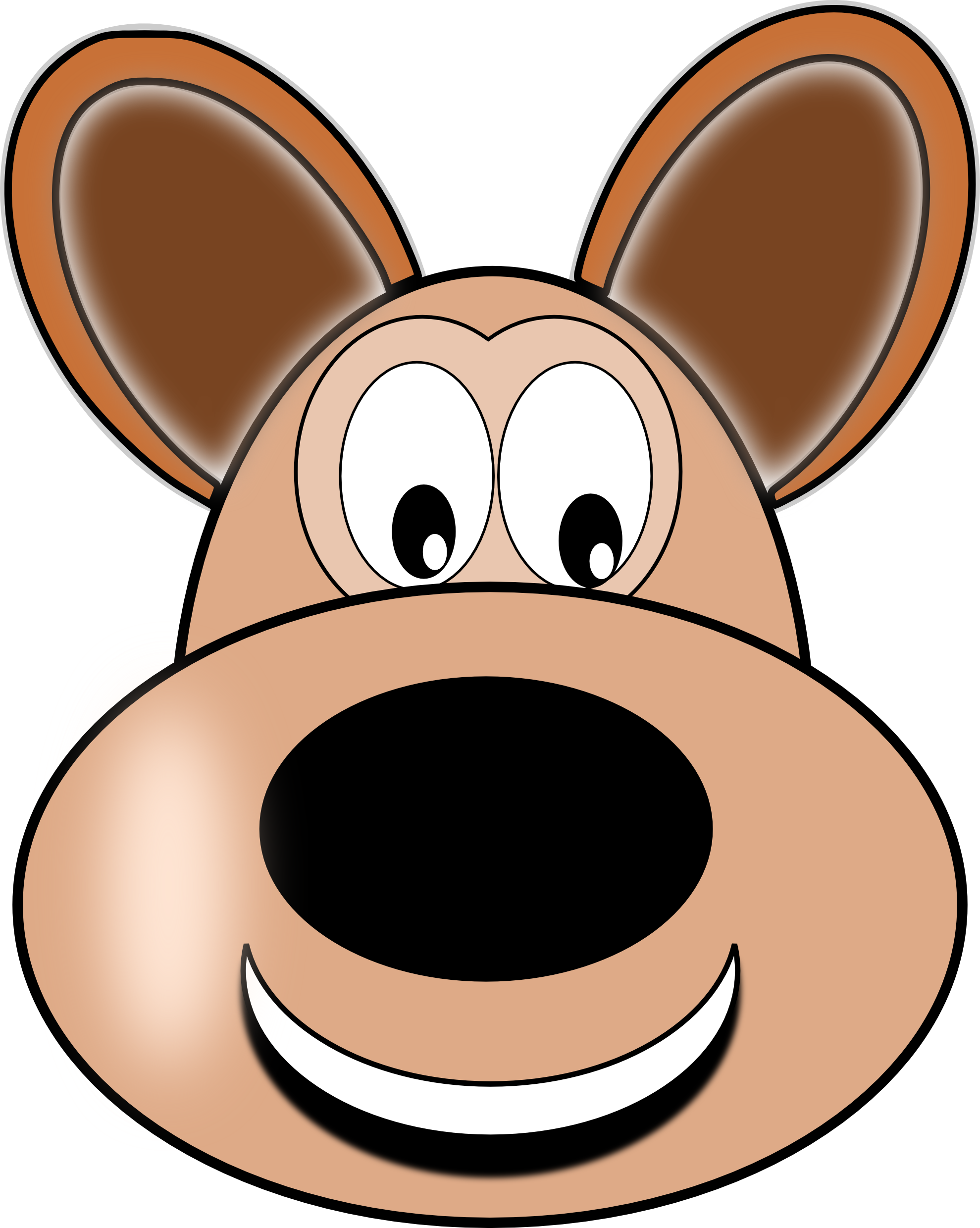 Smiley Dog Face Clip Art - Dog Face Clipart (1979x2479)
