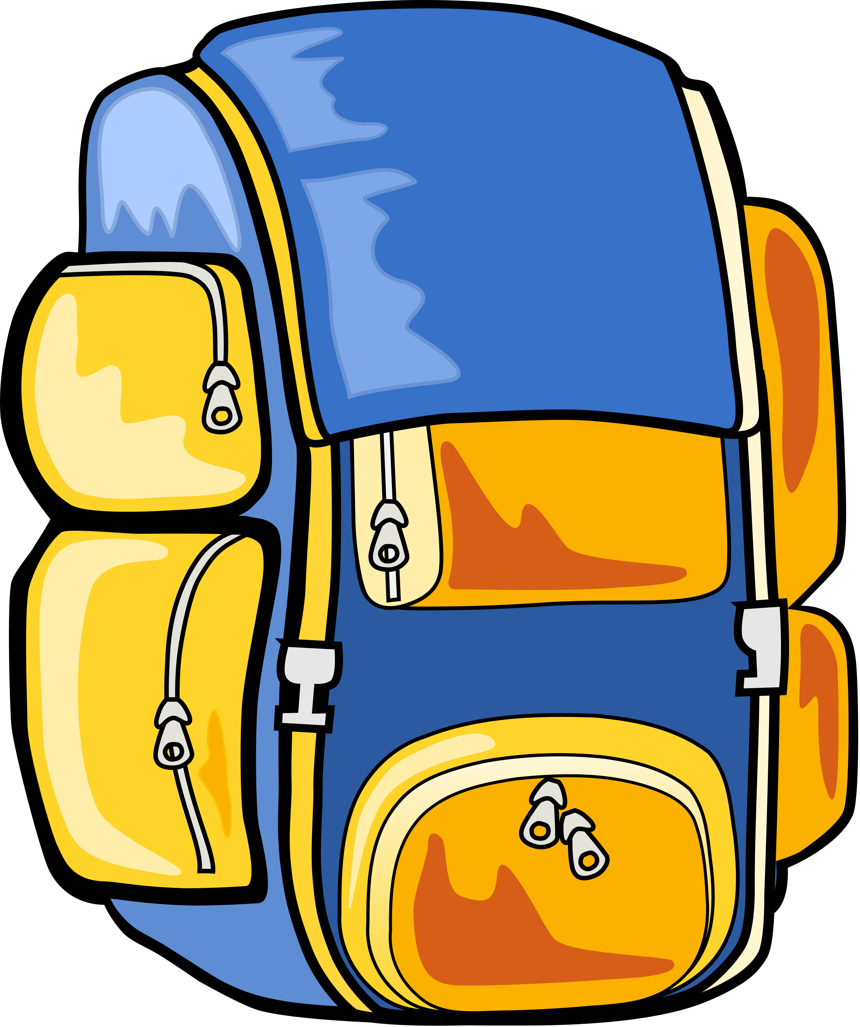 Hiking Backpack Clipart - Backpack Clip Art (2930x3500)