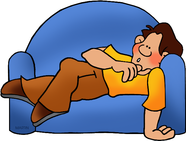 Chillin' - Lazy Clipart (648x513)