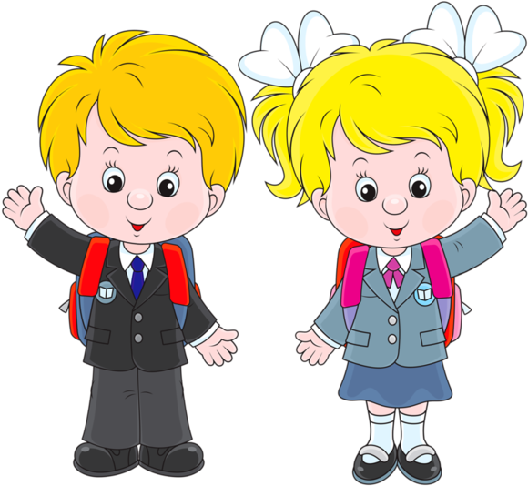 Personnages, Illustration, Individu, Personne, Gens - Clipart Of Boy And Girl (600x555)