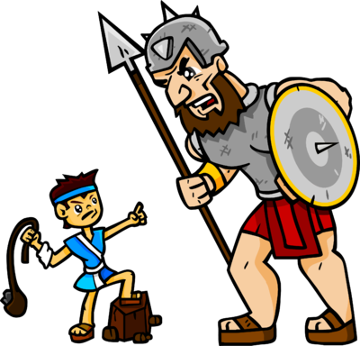 David Goliath Clipart - David And Goliath Clipart (400x384)
