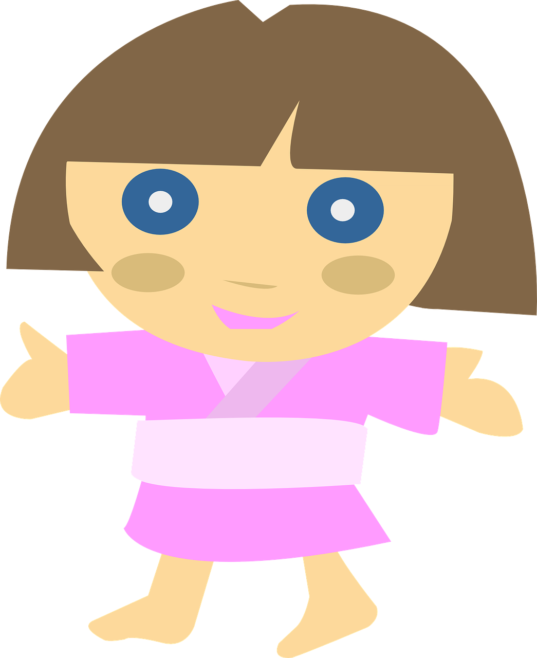 Japanese Character Girl Clip Art - Cool Cartoon Japanese Characters (1045x1280)