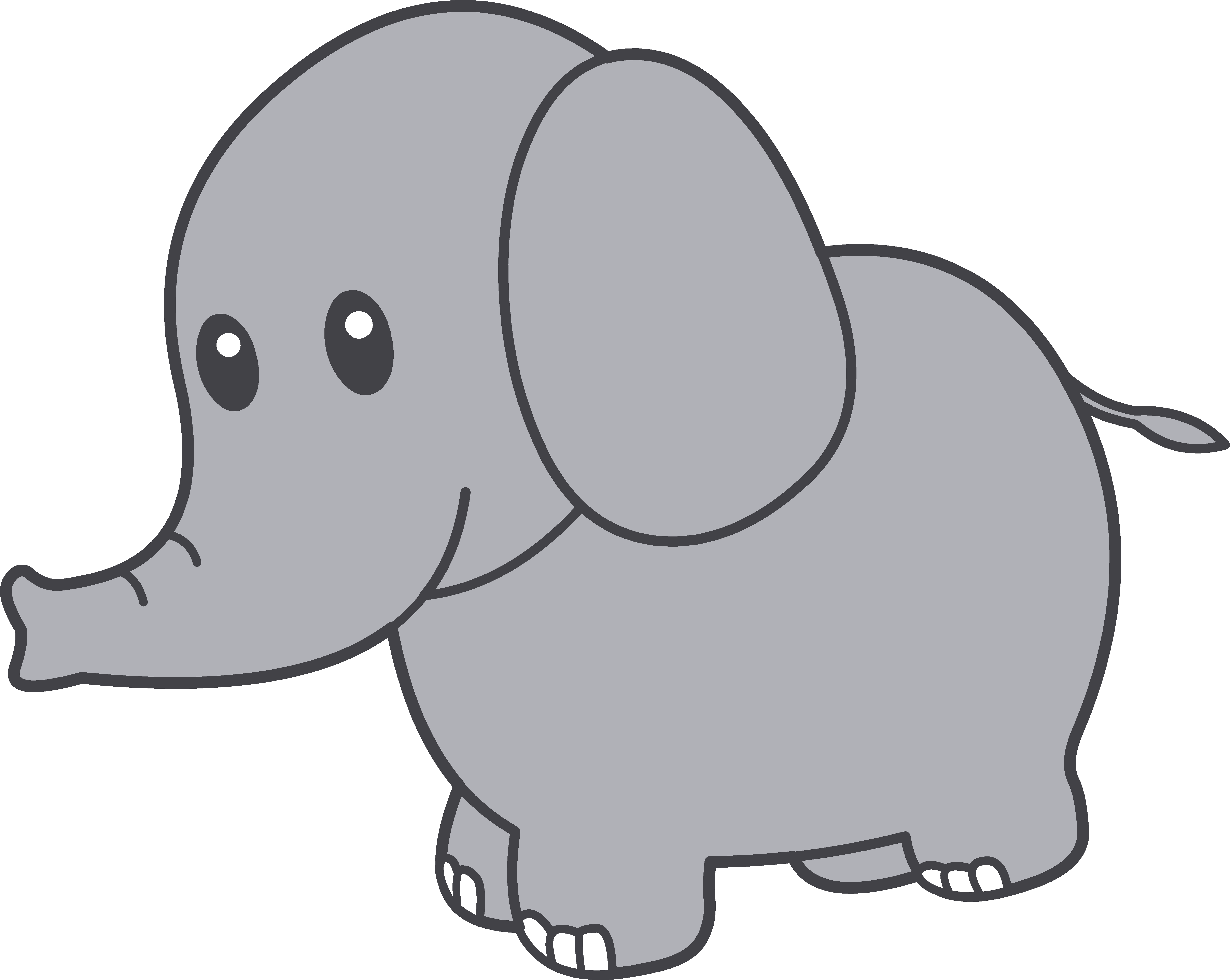 Elephant Face Cliparts - Elephant Clipart Transparent (6062x4830)