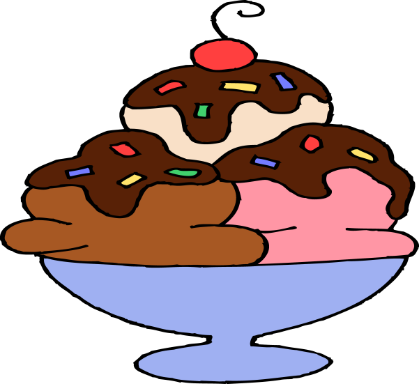 Bring Siblings, Grandparents, Perspective Families - Clip Art Ice Cream Sundae (601x551)