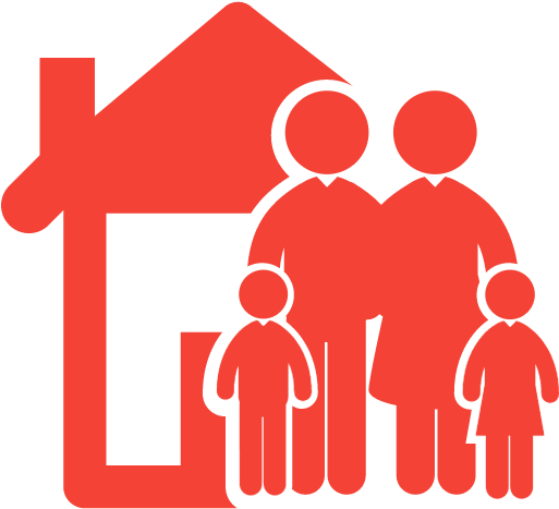 Family Life - Family House Icon Png (512x512)
