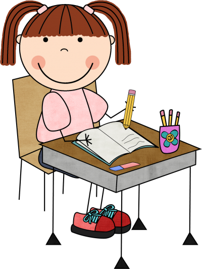 Free Writing Clip Art Clipart Image - Kids Writing Clipart (400x532)