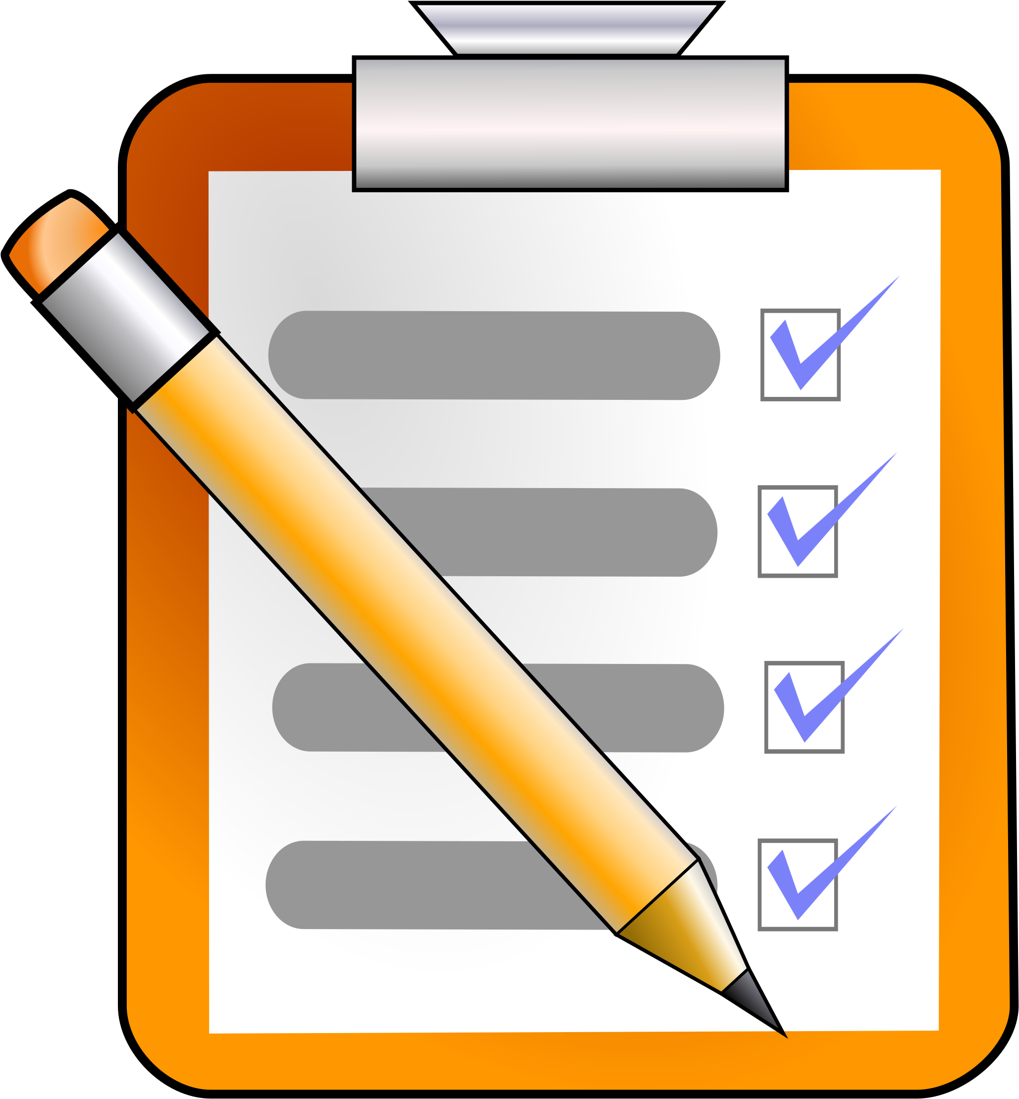 Check Clipart Task - Checklist Clipart Png - (2400x2400) Png Clipart Downlo...