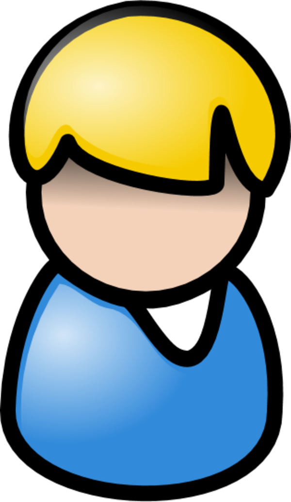 User Boy Icon Blond Hair - Free Clipart Person (800x800)