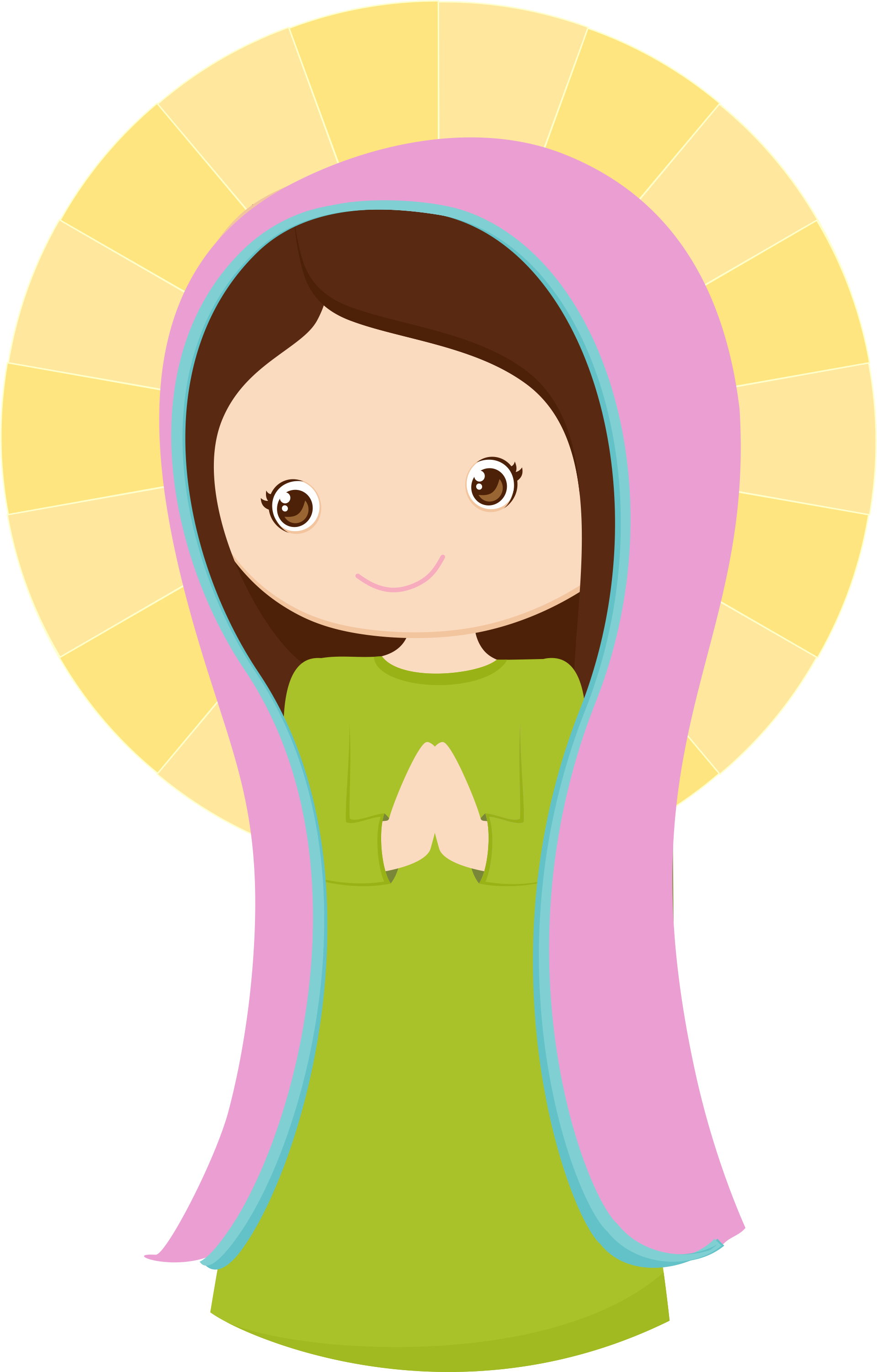 Mary For Church School Free - Virgencita Primera Comunion Png (1919x3002)