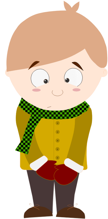 Free To Use &, Public Domain Children Clip Art - Shy Cartoon (479x800)