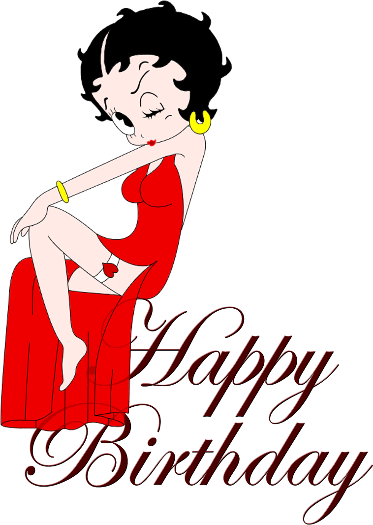 Birthday Clipart Betty Boop - Happy Birthday Cartoon Betty Boop (758x1066)
