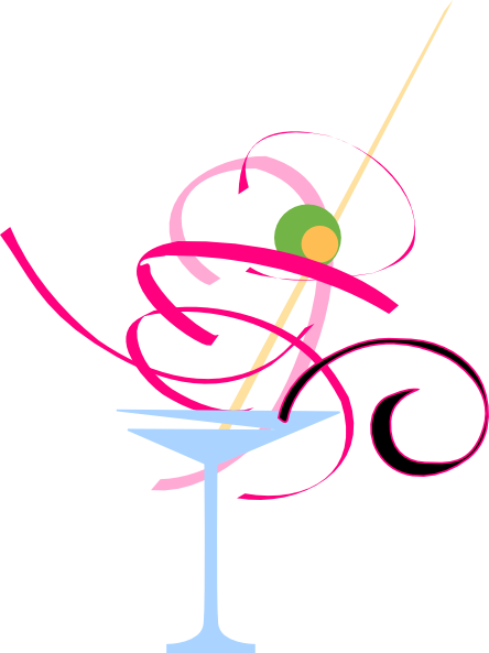 Martini Clip Art Free - Cocktail Glass (444x593)
