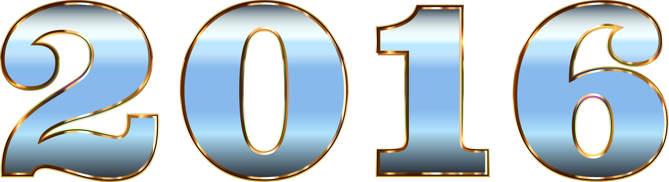 Clipart 2016 Typography - 2016 Clipart Png (2755x750)