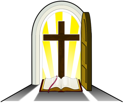 Image Golden Cross Doorway Christartcom - Church Ushers And Greeters (400x337)