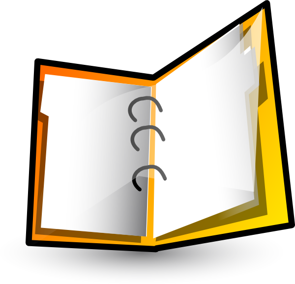 Science Clipart Binder - 3 Ring Binder Clip Art (600x578)