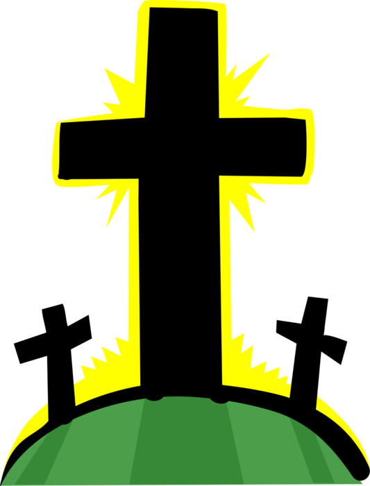 Vector Illustration Of Christian Crucifix Crosses At - Crucifixion (533x700)