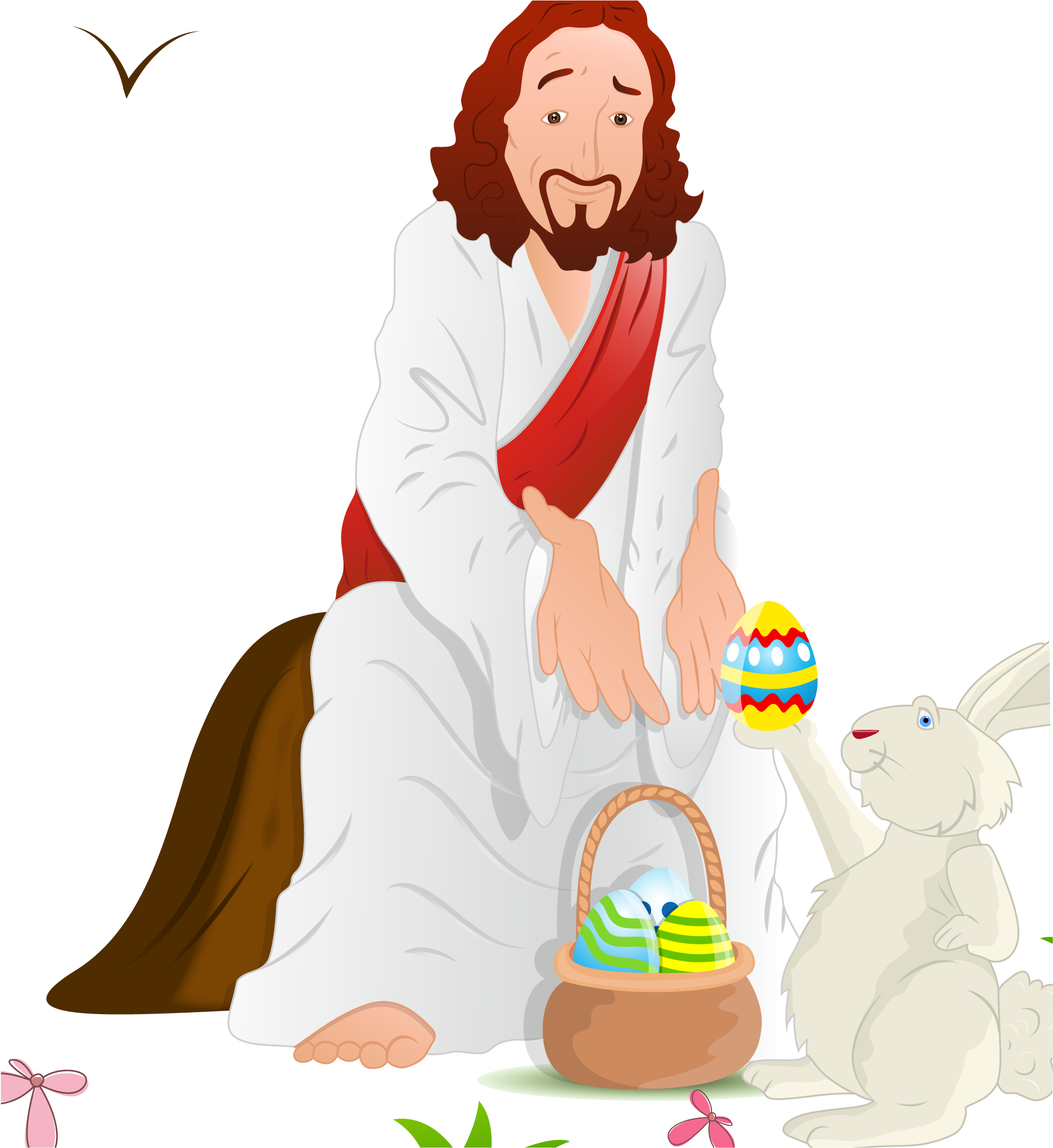 Easter Bunny Resurrection Of Jesus Illustration - Easter Bunny Resurrection Of Jesus Illustration (2121x2278)