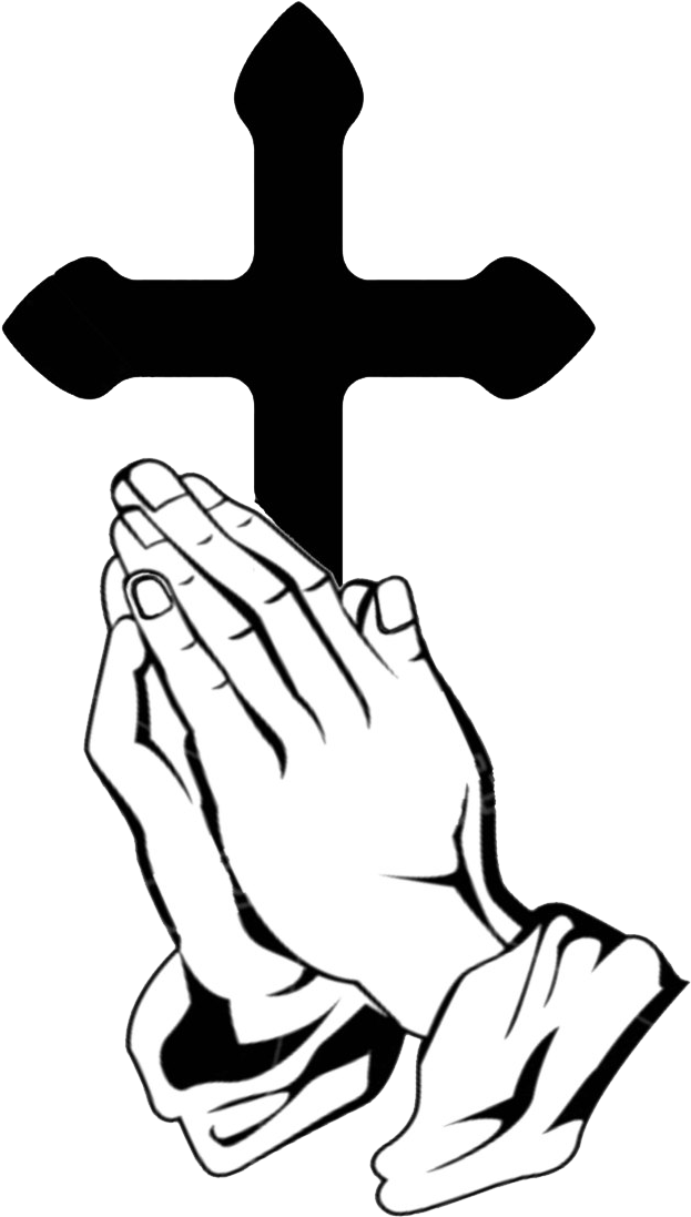 Prayer Can Truly Change Your Life - Praying Hands Cross Transparent (660x1125)