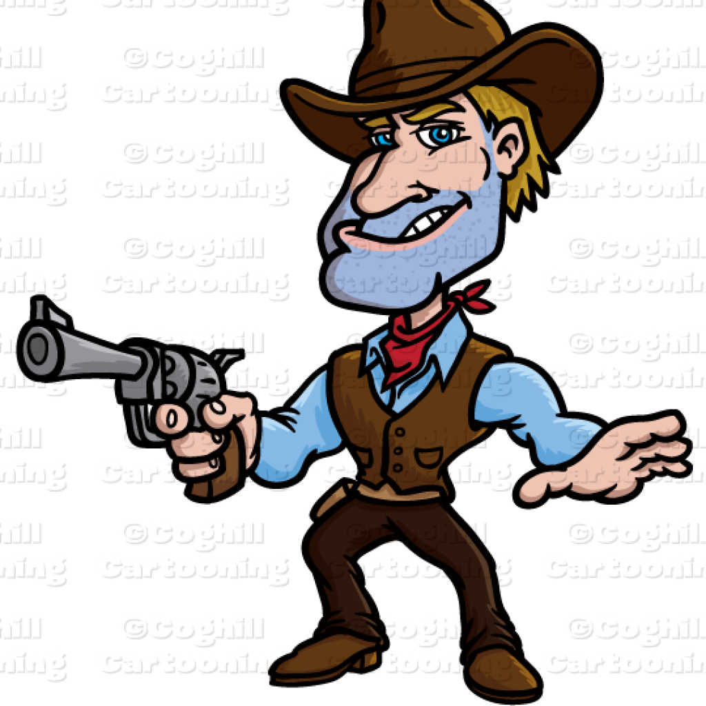 Free Cowboy Clipart Cartoon Gunslinger Cowboy Clip - Cowboy (1024x1024)