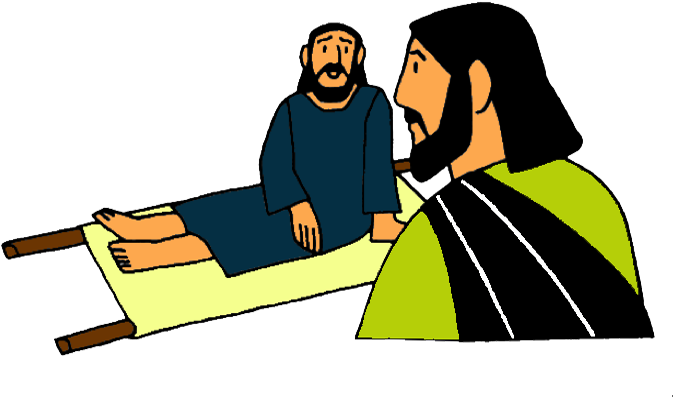 Jesus Heals The Paralytic Clip Art (700x525)