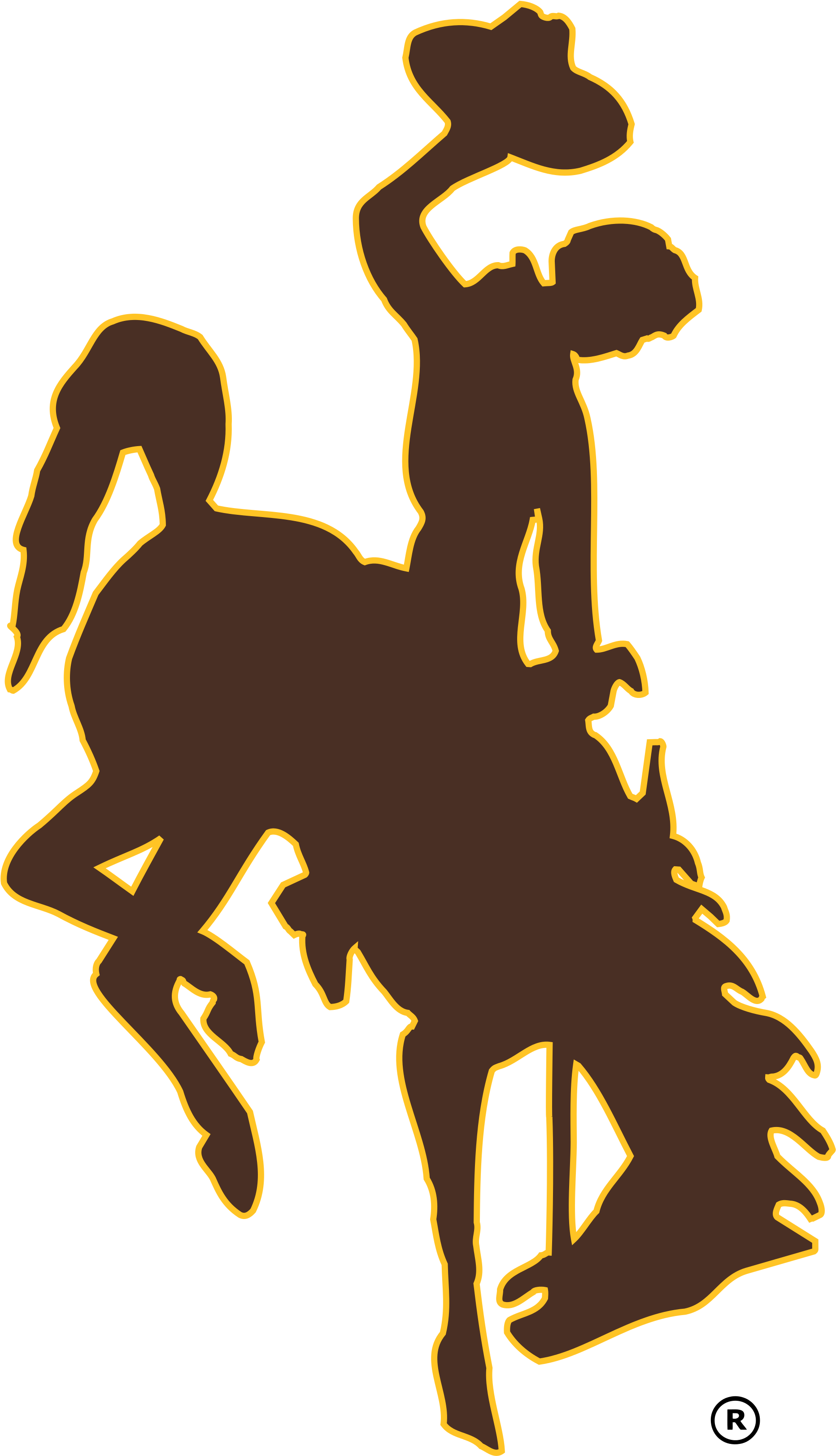 Wyoming Cowboys Football - University Of Wyoming Logo (2000x3333)