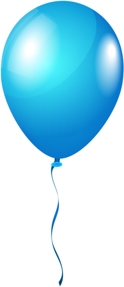 Single Blueballoon Png Clipart Image - Blue Balloon Transparent Background (259x600)
