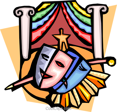 Fancy Clipart Theatre Masks Teatro Clipart Clipground - Literary Elements Of Drama (723x700)