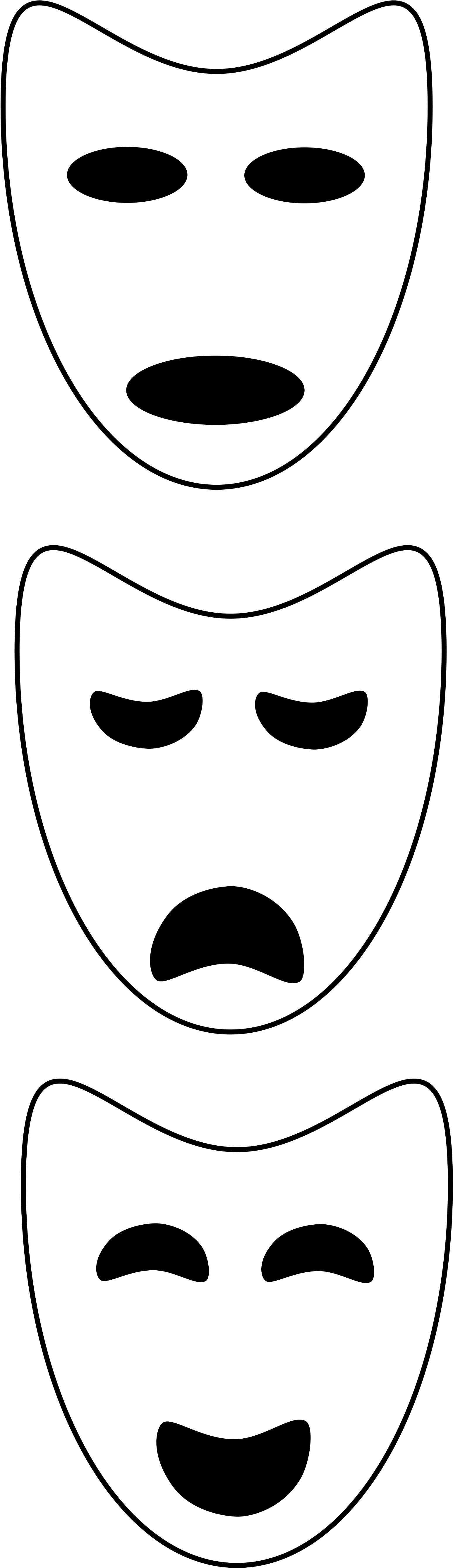 Open - Greek Theatre Masks Template (2000x5537)