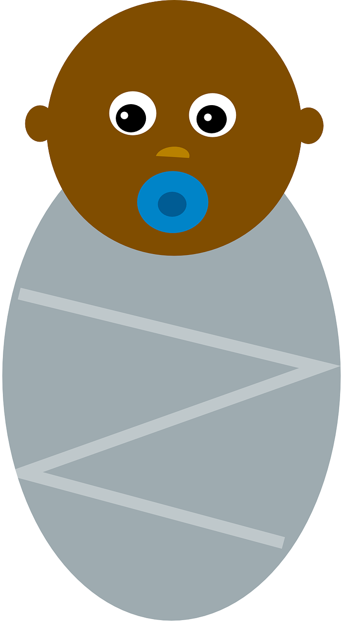 Baby Black Boy Infant Newborn - Clip Art Black Baby (705x1280)