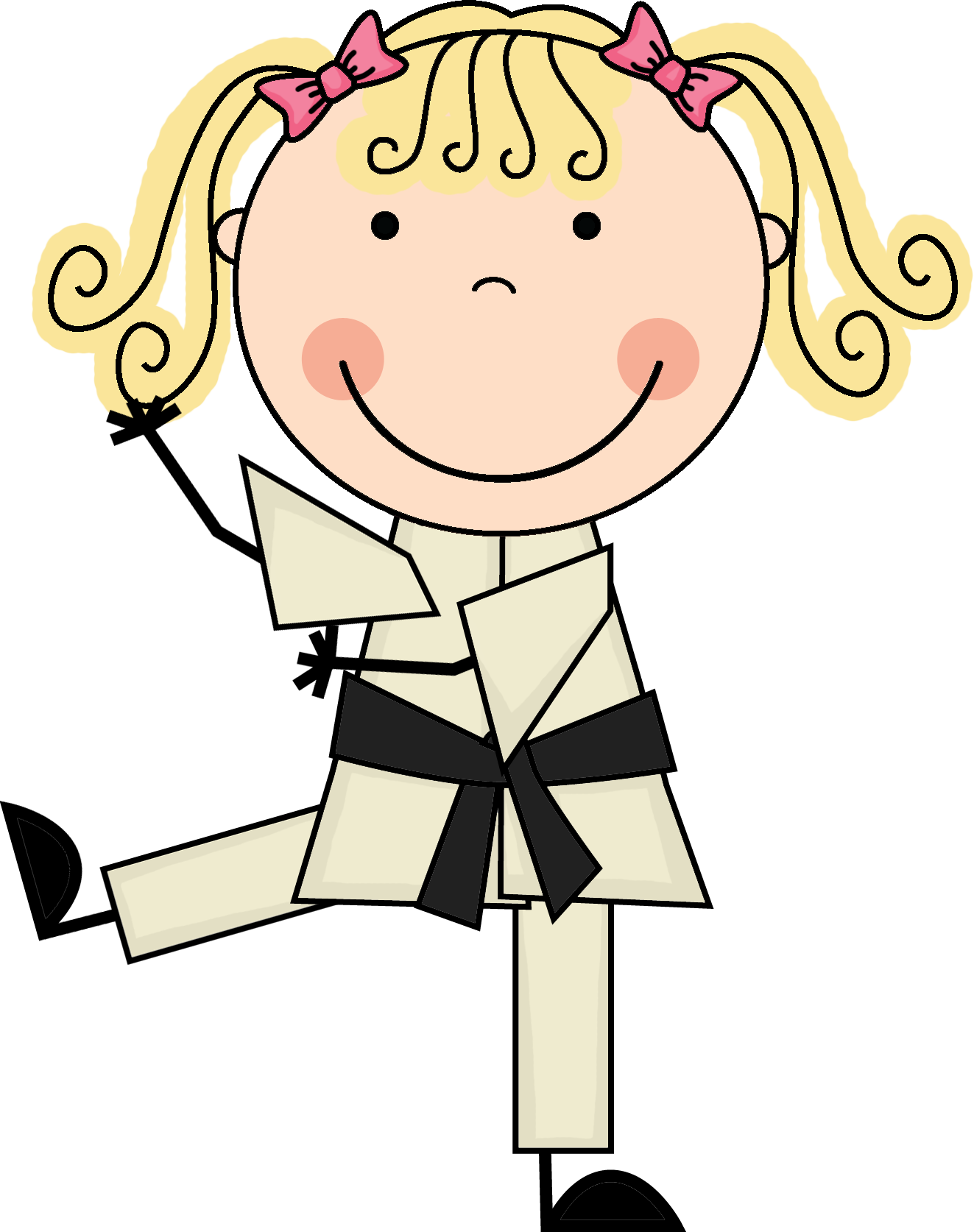 Korean Clipart Kid Martial Art - Kid Writing Clipart (1323x1674)