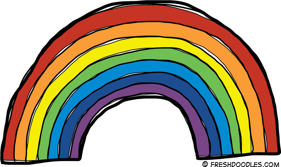 Panda Clipart Rainbow - Many Colors Are In A Rainbow (1181x691)