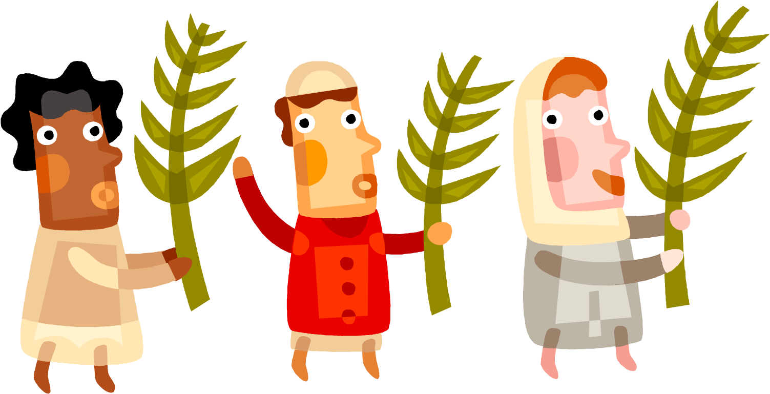 They Waved Their Branches In The Air And Shouted “hosanna - Palm Sunday Clip Art (1510x786)