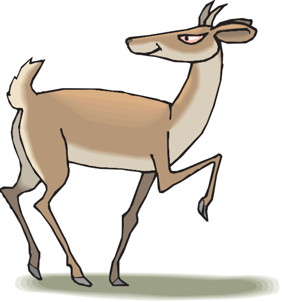 Sinister Antelope Clip Art At Clker - Antelope Clipart Png (564x599)