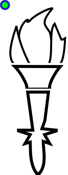Torch Outline Clip Art - Torch Clipart Outline (234x599)