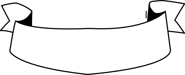 Banner New Clip Art At Clker - White Cartoon Banner Png (600x245)