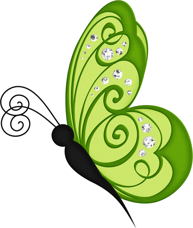 Jssc4m Livestrong Butterfly 2 - Green Butterfly Pictures Clipart (627x741)