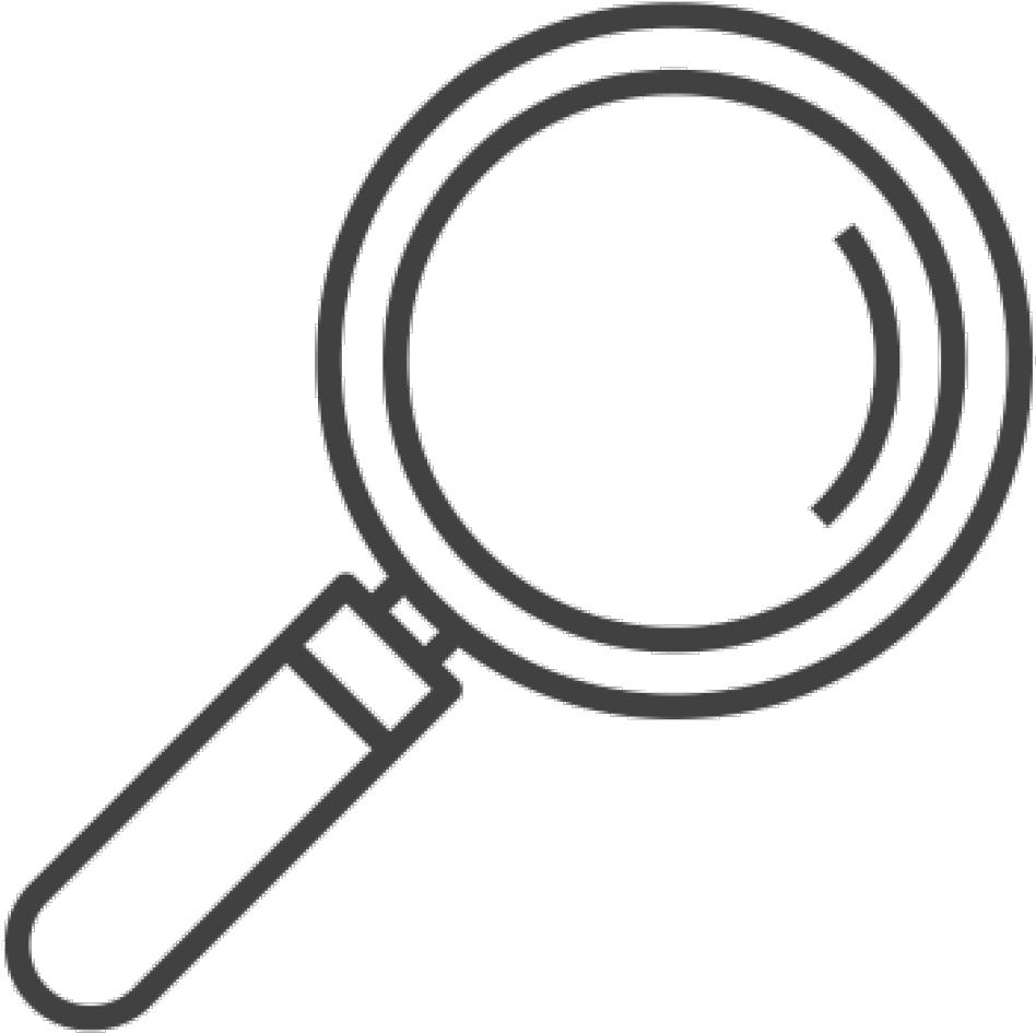 Study Online At Flinders University - White Magnify Glass Icon Png (970x967)