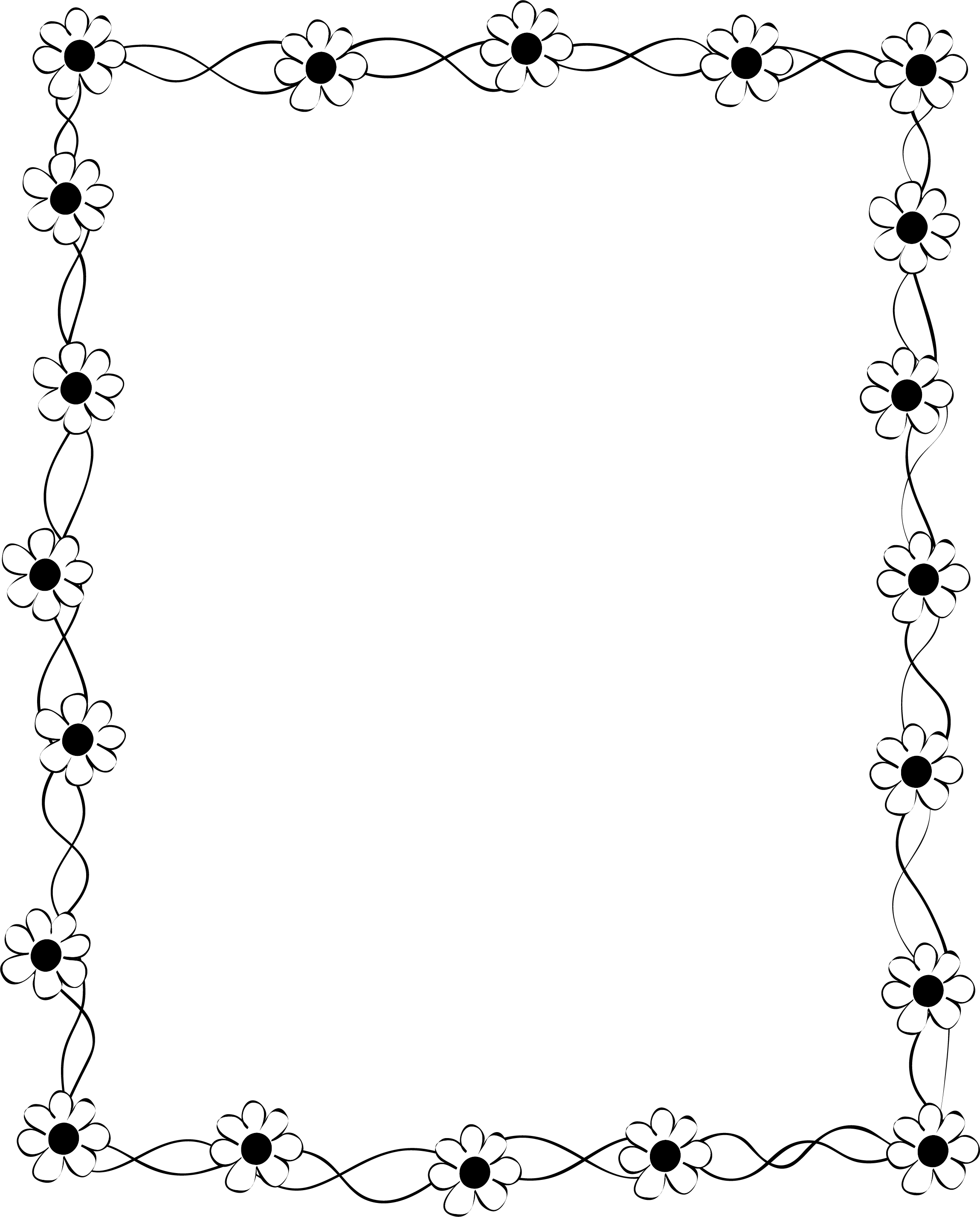 Image Result For Bordas Para Colorir - Folha De Oficio Com Moldura -  (2298x2853) Png Clipart Download, image size:2298x2853