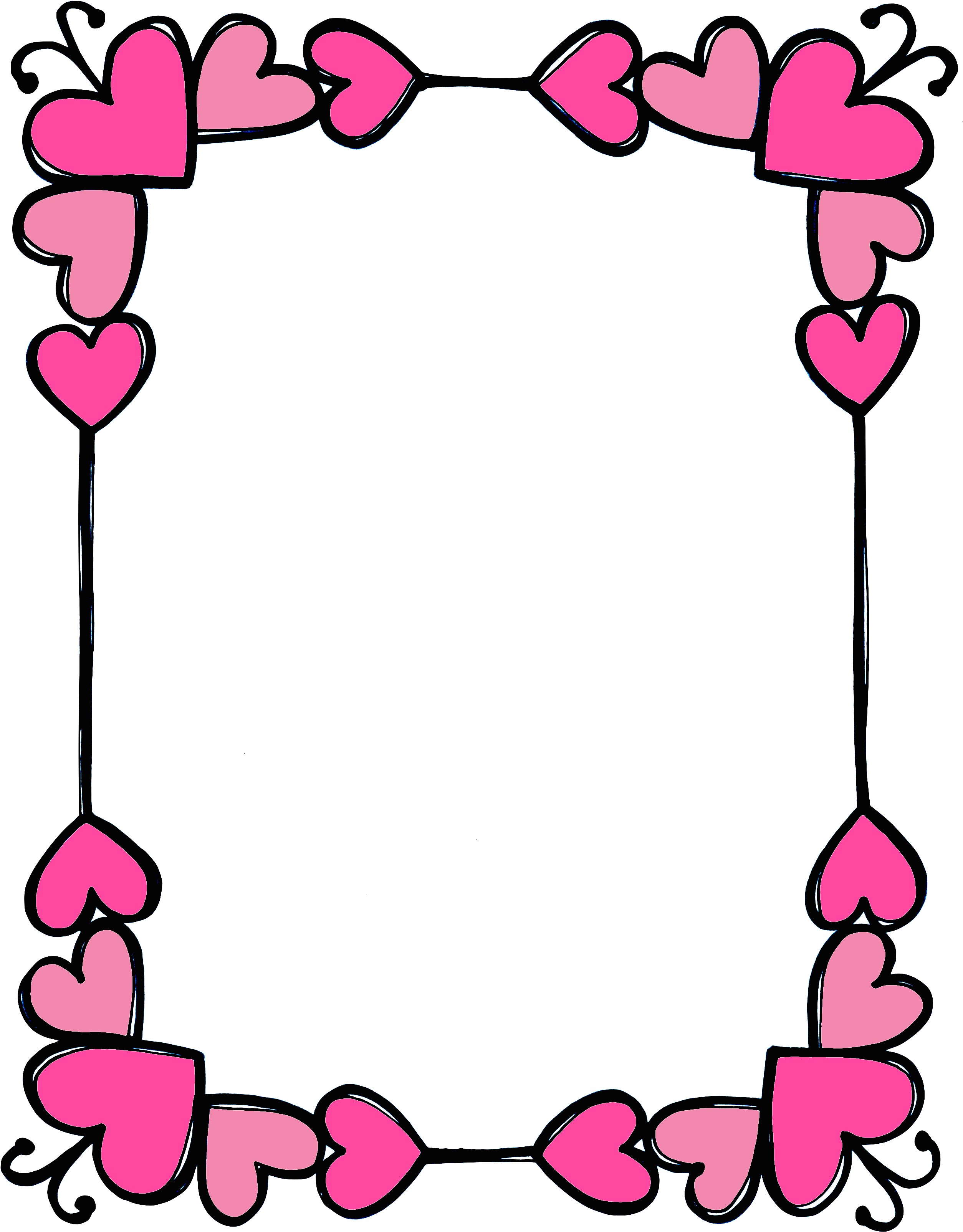 Clip Art - A4 Sheet Border Designs (2550x3300)