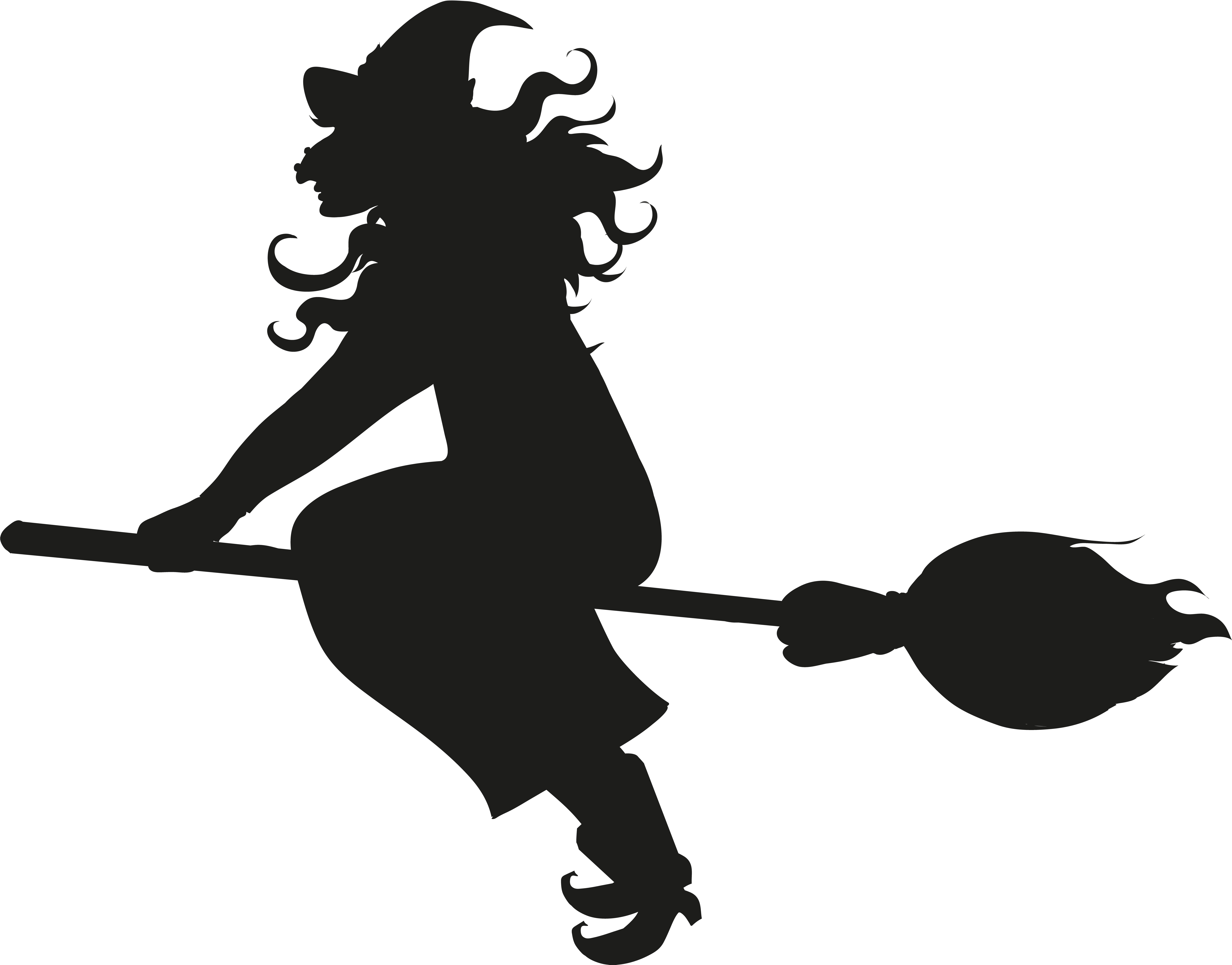 Flying Witch Silhouette Png Clip Artu200b Gallery Yopriceville - Flying Witch Silhouette Png Clip Artu200b Gallery Yopriceville (8000x6253)