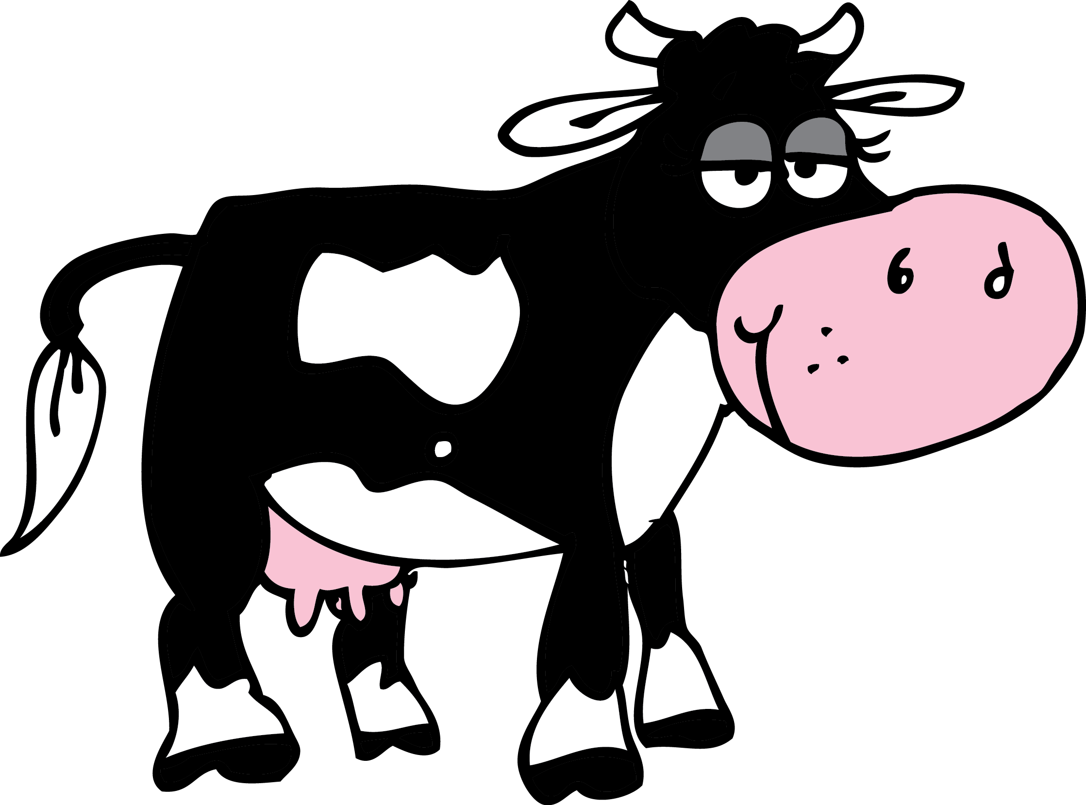Hereford Cow Cliparts - Cartoon Horse And Cow (2237x1659)