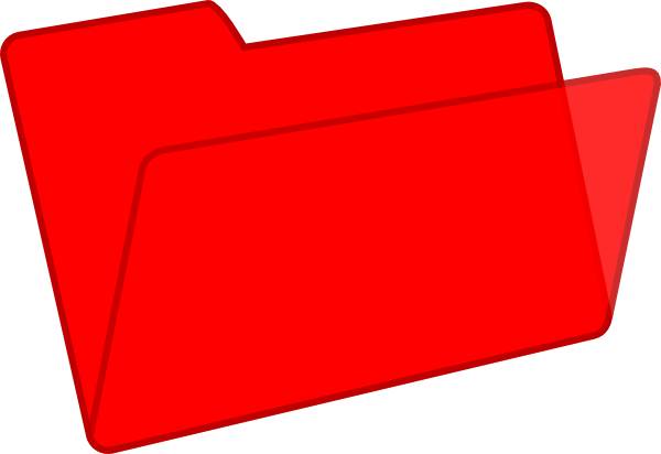 Microsoft Folder Clipart - Clip Art Red Folder (600x412)