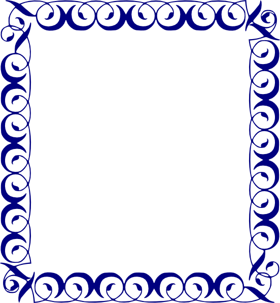 Blue Border Clip Art - Border Clip Art (552x596)