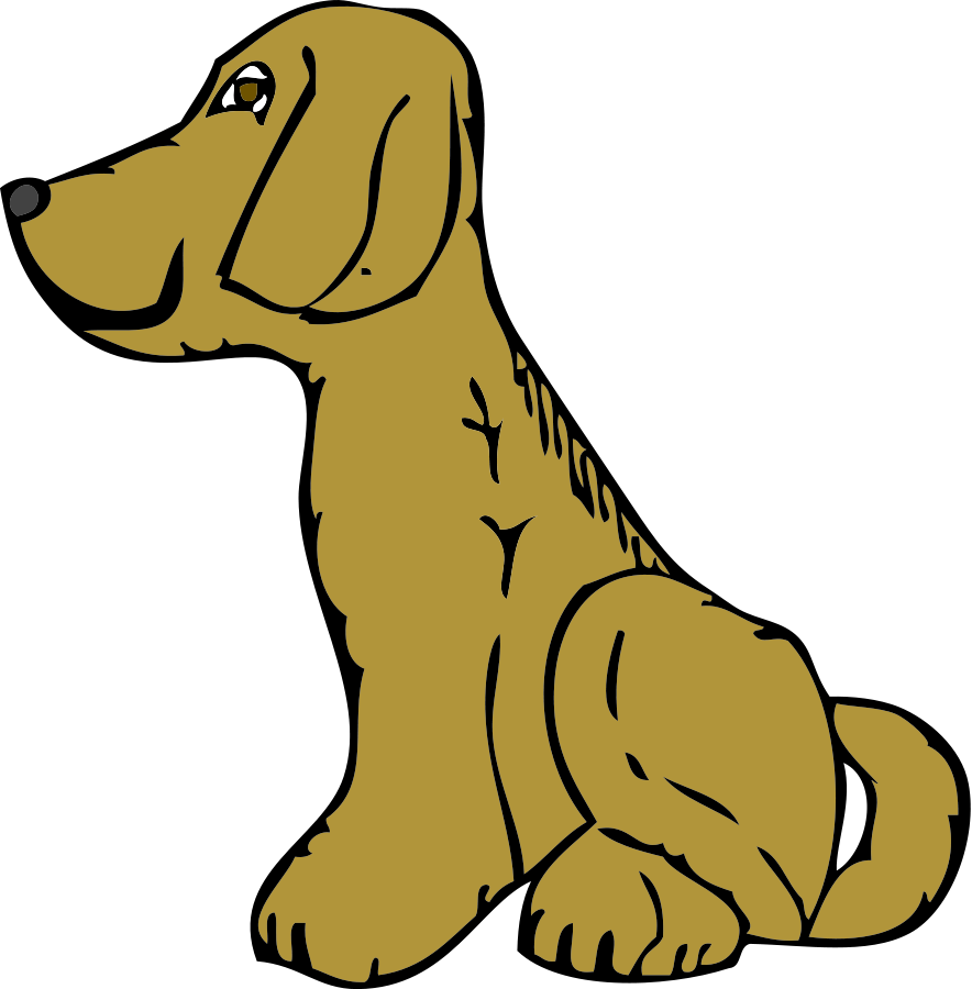 Free Microsoft Office Clip Arts - Cartoon Dog Side View (884x900)