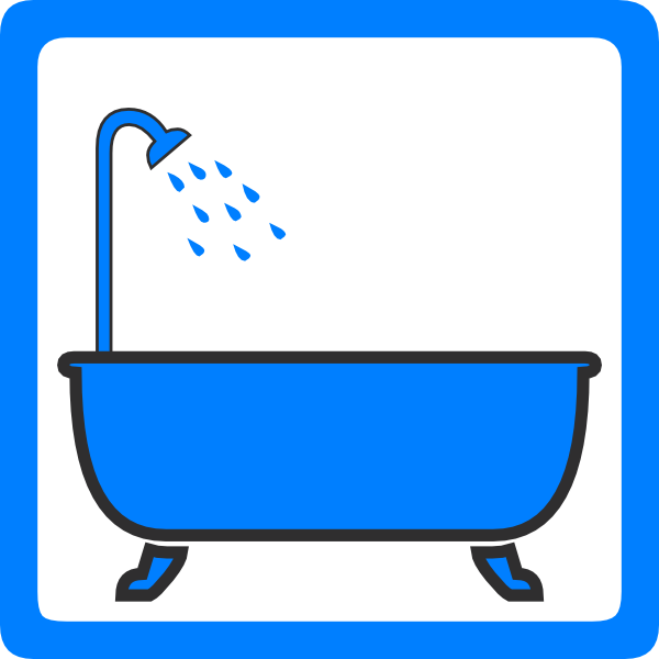 Tub And Shower Clip Art At Vector Clip Art - Bath And Shower Cartoon (600x600)