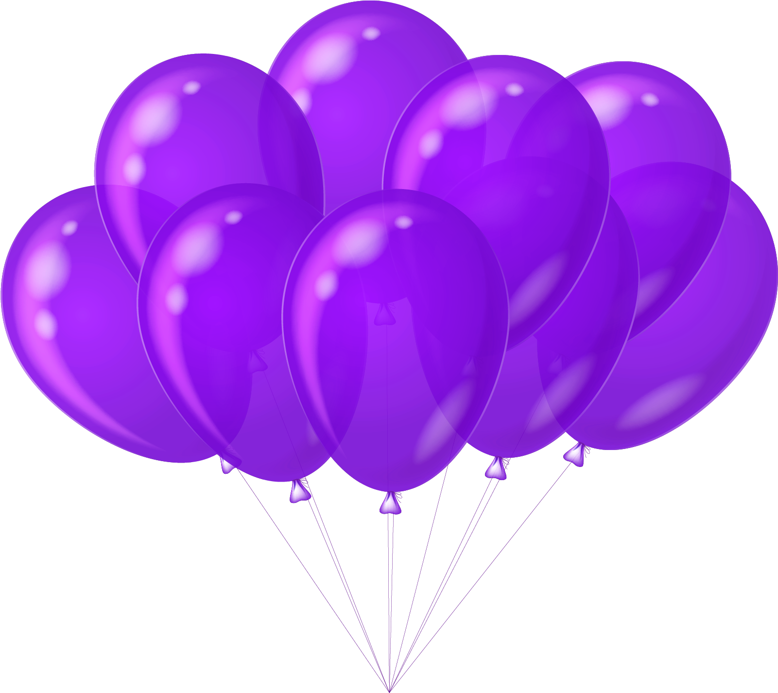 Balloon Arrangements Images - Purple Balloons Clipart (1701x1533)