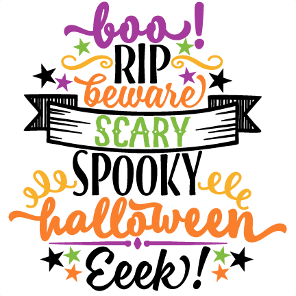 Halloween Word Art Svg Scrapbook Cut File Cute Clipart - Halloween Word Art (432x432)
